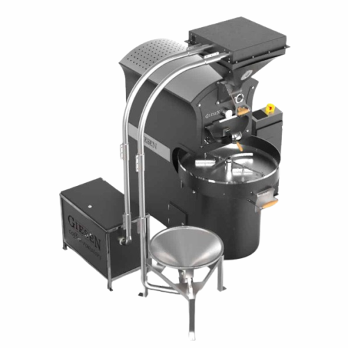 Green coffee conveyor for efficient coffee roasting operations
