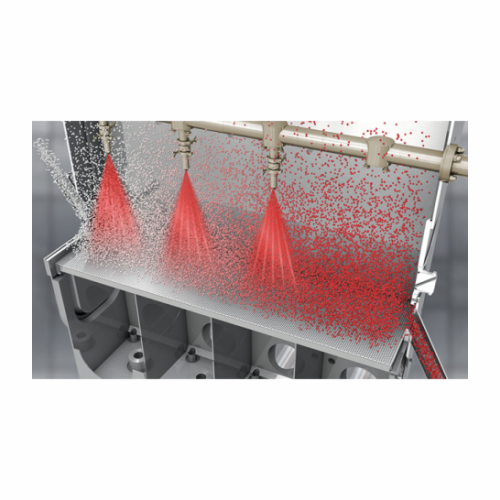 Fluid bed granulator for food and chemical industries