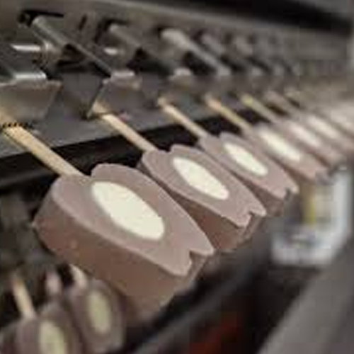 High capacity molding line for stick ice cream