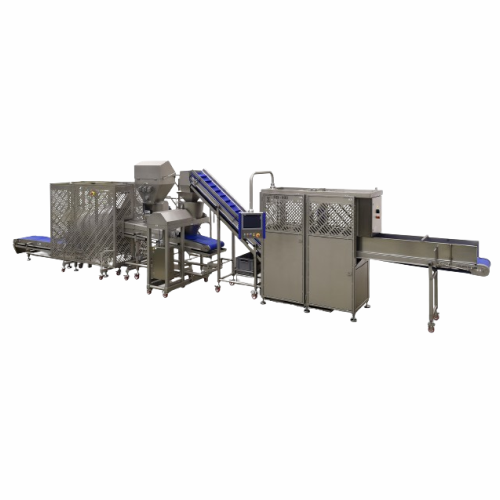 Cheese shredding line for large volume production