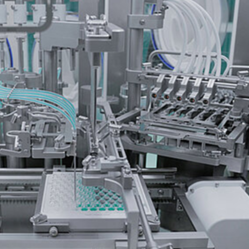 Vial and syringe filling system for pharmaceuticals