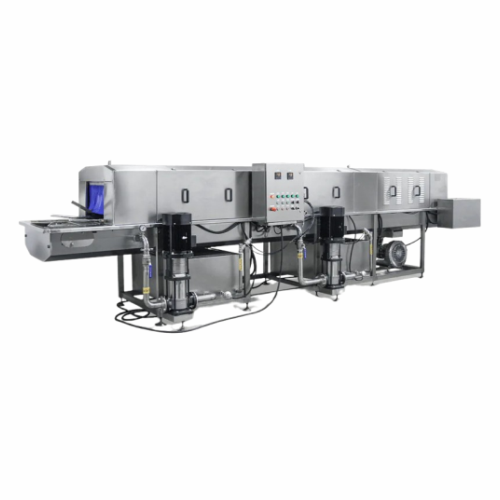 Automatic tray washer for gummy production cleanup