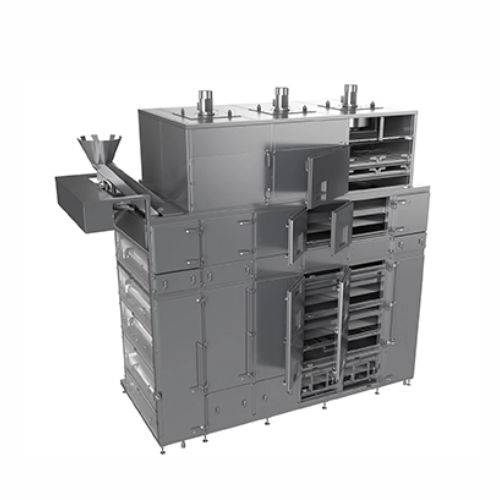Continuous belt dryer for industrial production