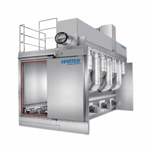Continuous tunnel dryer for food products