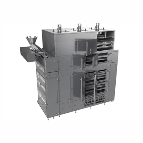 Continuous belt dryer for large-scale drying applications