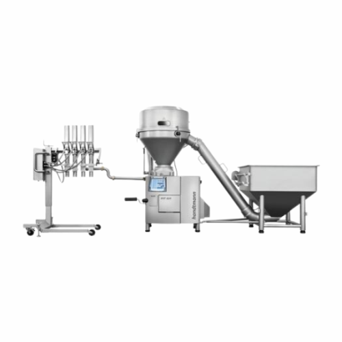 Cutting valve for chunky food portioning