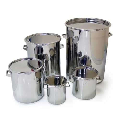 Stainless steel drums for powder storage