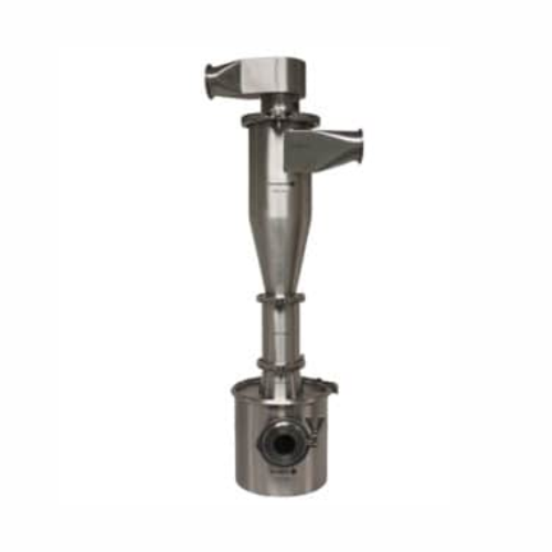 Waste powder recovery cyclone for pharmaceutical processes
