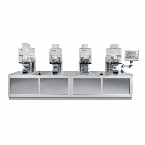 Lab machine for producing portion packs