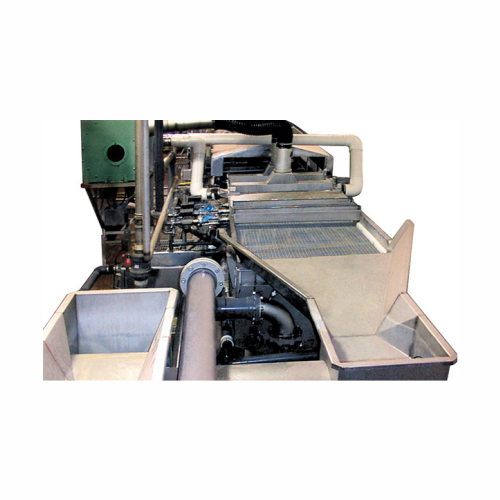 Potato slice washer for surface starch and fines removal