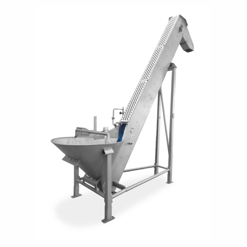 Potato chip production slicer feeder