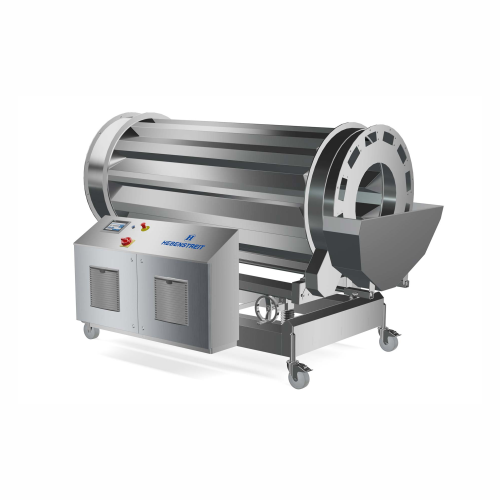 Seasoning drum for extruded snack products