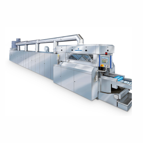 Wafer baking machine for flat and hollow wafer sheets