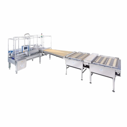 Wafer distribution device for chocolate coating plants