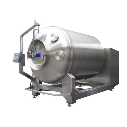 Vacuum tumbler for meat processing