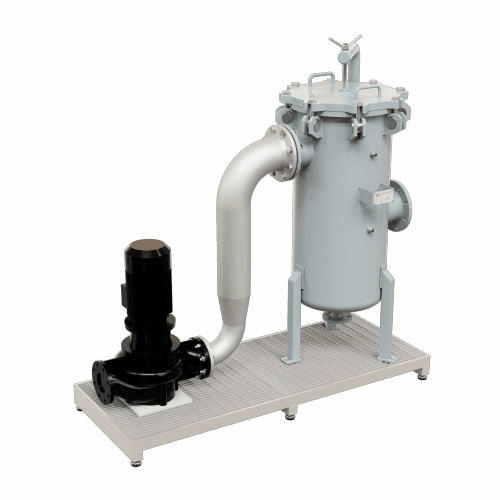 Magnetic bag filter unit for heating and cooling systems