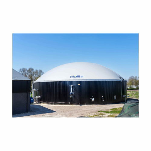 Organic residue and manure biogas plant