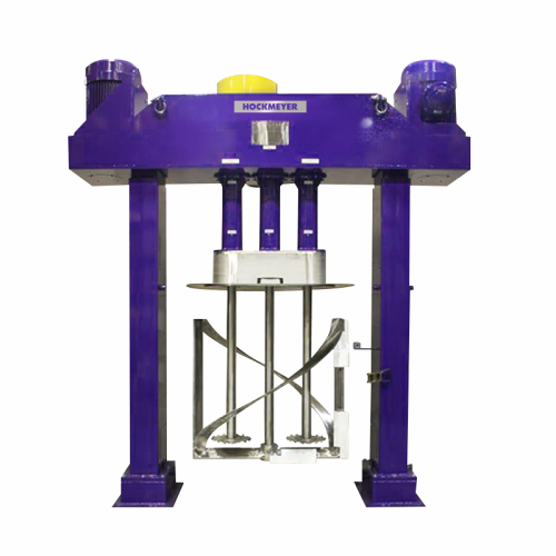 Triple shaft mixer for high viscosity products