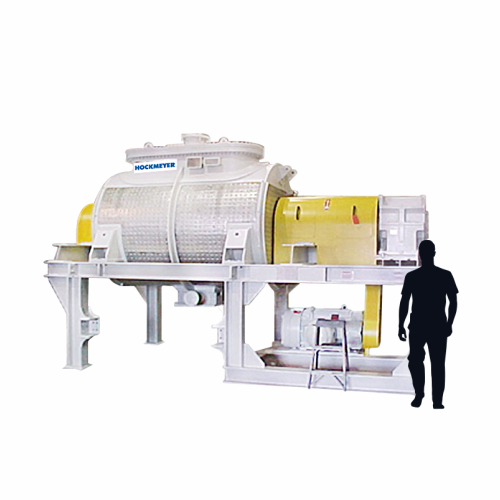 Horizontal paste mixer for high-viscosity materials
