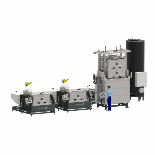 Flexible seed rinsing and treatment station