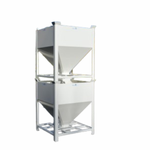 Seed containers with easy operable slide valve