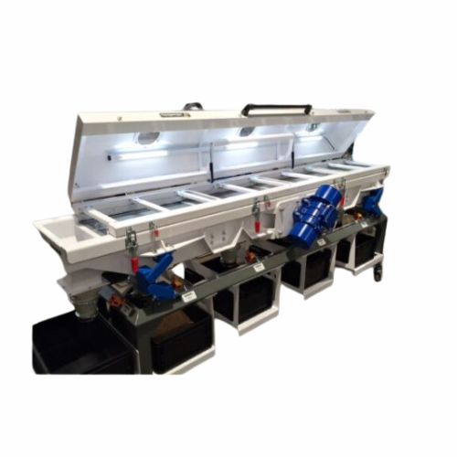 Vibrating calibration system for seed sorting