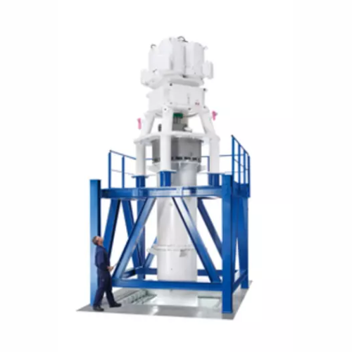 Ultrafine grinding mill for calcium carbonate slurries