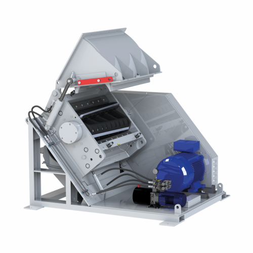 Low-dust granulator for plastic parts recycling