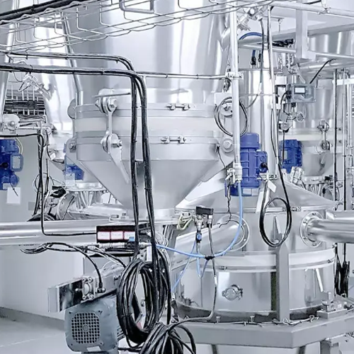 Conical screw mixer for powder blending