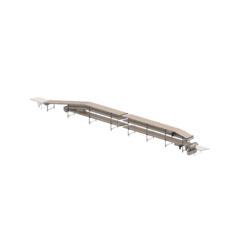 Conveyor system for ambient product cooling