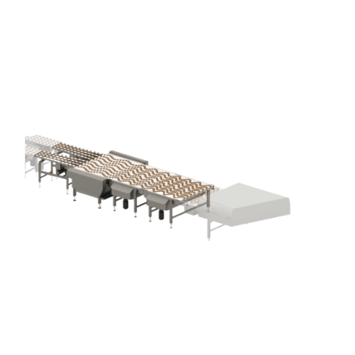 Product spreader for cooling conveyor
