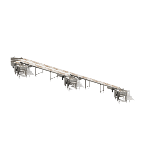 Laned product distribution for high-capacity wrappers