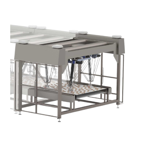 Robot for picking and placing cookies in wrappers