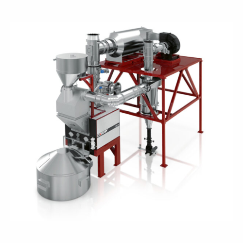Industrial coffee roaster with high energy efficiency
