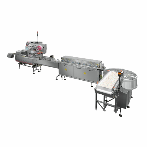 Flow wrapping for bulk confectionery products
