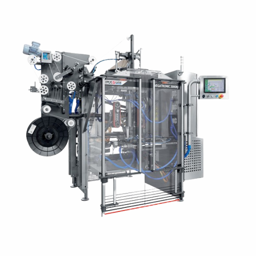 Intermittent vertical form fill seal for confectionery packaging