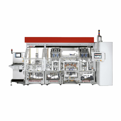 Wrap-around cartoner for processed cheese portions