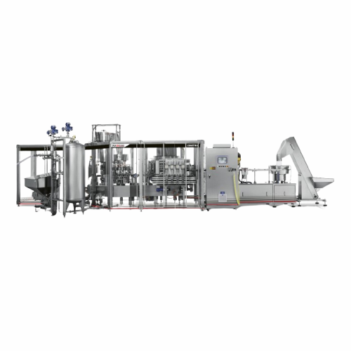 High-speed pouch filling and sealing system for food and dairy