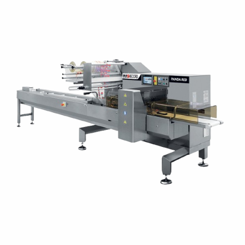 Horizontal flow wrapper for medium performance level