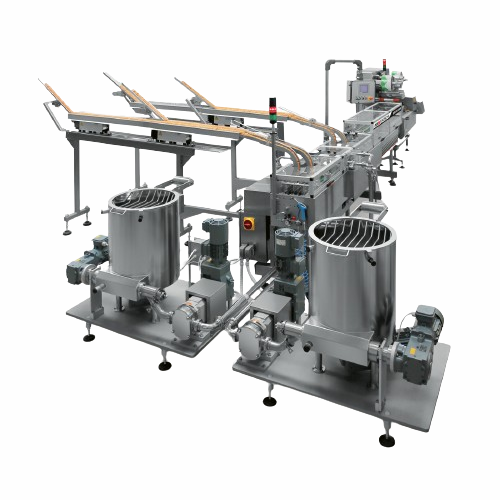 Automatic sandwich biscuit production system