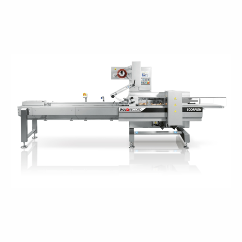 Entry-level flow wrapping machine for small and medium products