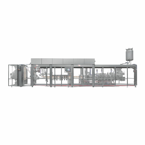 High-speed drift-dwell motion doypack forming system