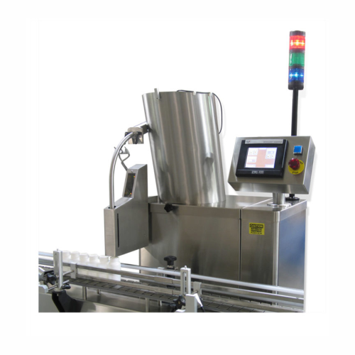 Desiccant inserter for pharmaceutical bottles