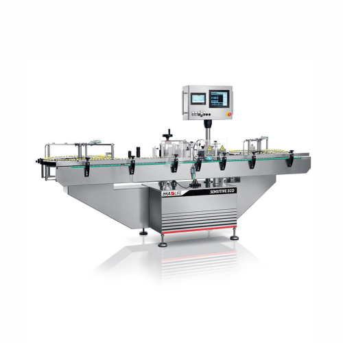 Linear labelling system for vials and bottles