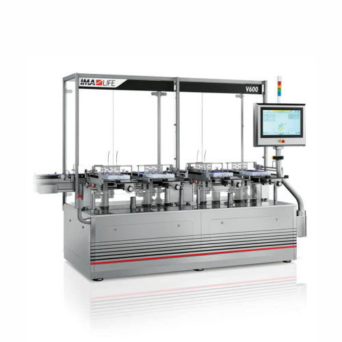 Tray loader for pharmaceutical vial packaging