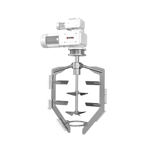 Counter-rotating agitator for high viscosity products