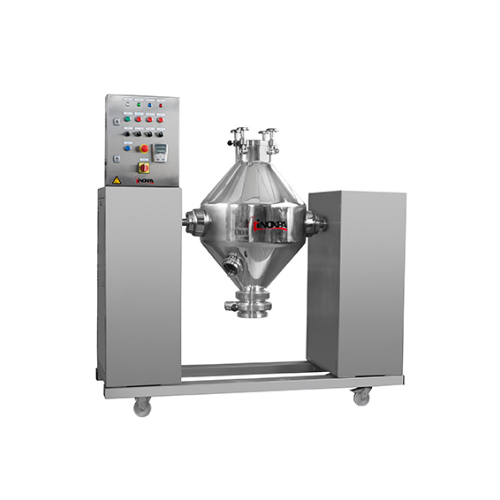 Double cone blender for homogeneous solid-solid mixtures