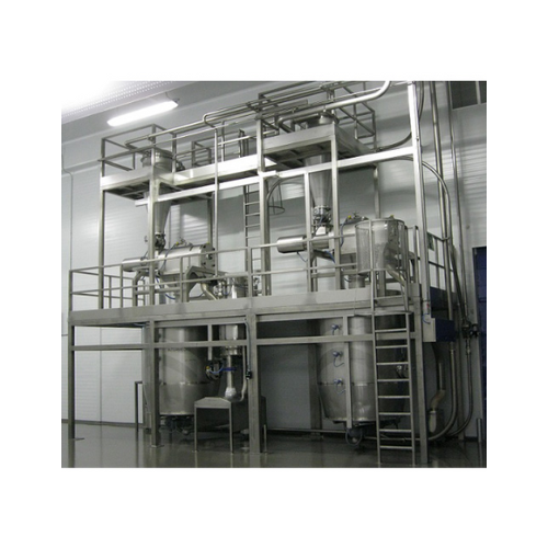 Buffer tanks for powdered or granulated solids storage
