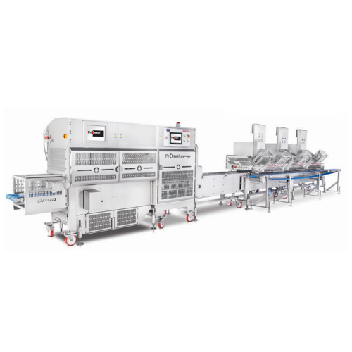 Linear conveyor for sandwich packing