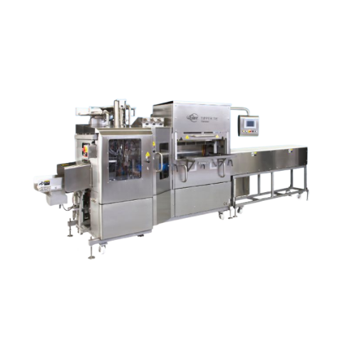 Automated compression system for large meat products